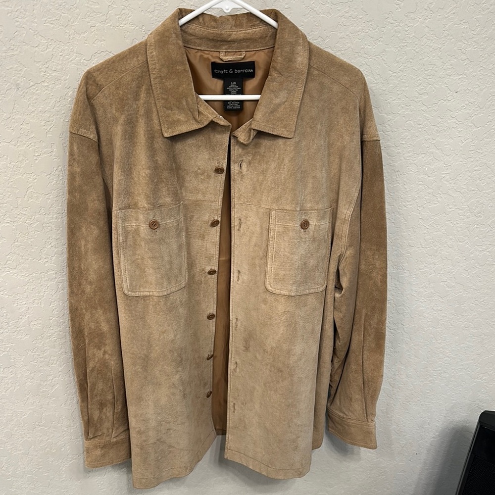 Croft & Barrow Leather Shirt Jacket